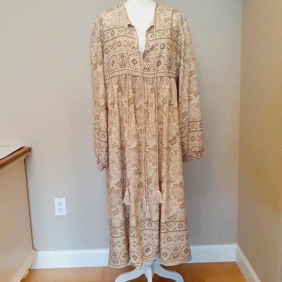 R. Vivimos Slit Neck Tassel Dress - Picture 3 of 15